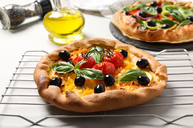 Concept of tasty food, Vegetable galette, close up
