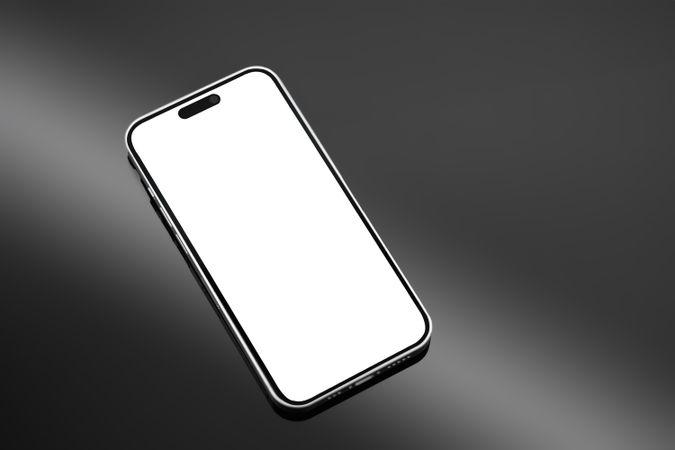 Smartphone mockup on glass