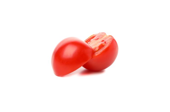 Fresh ripe tomato isolated on neutral background