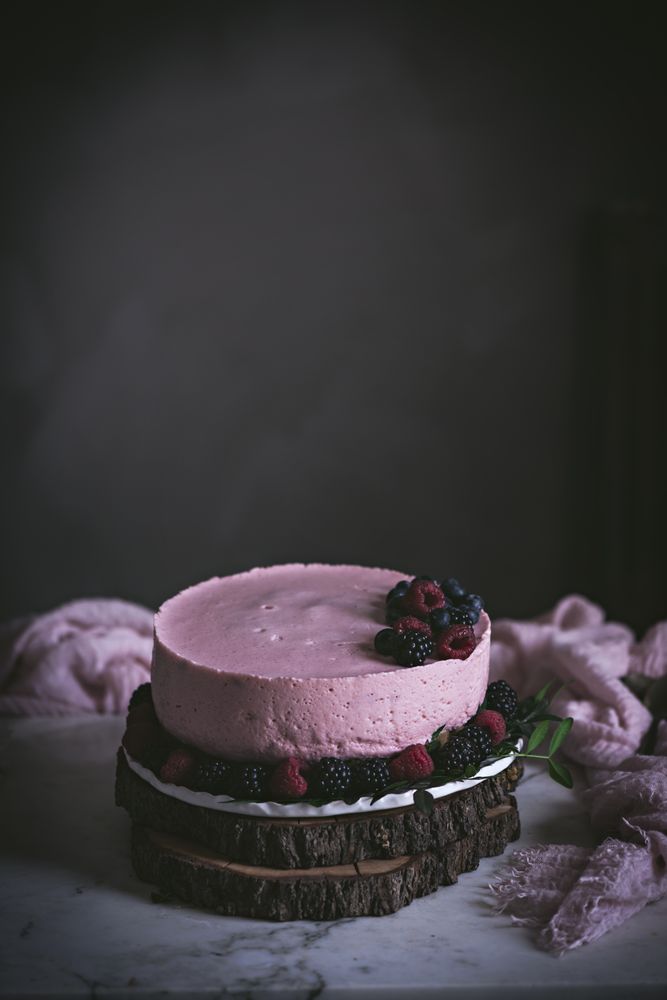 Strawberry tart on table