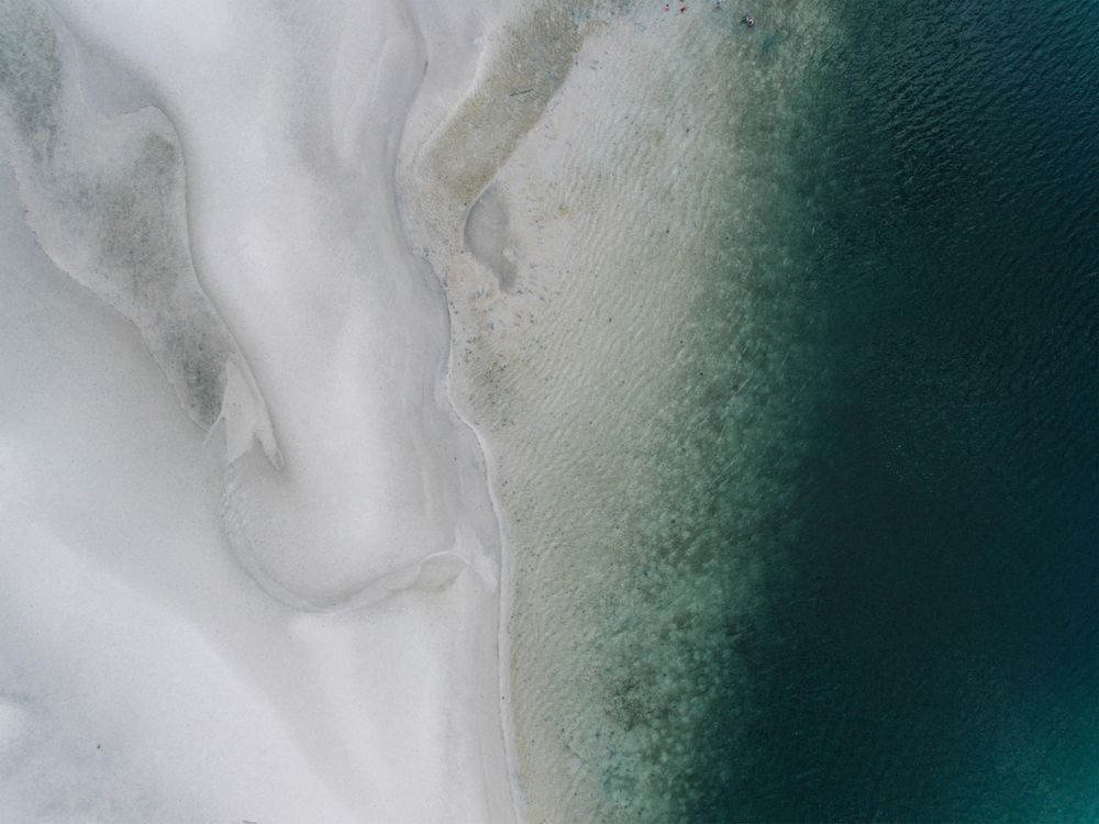 Abstract Aerial Sand and Water Ripples Texture