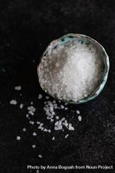 Close up of sea salt in bowl 5wXqoR