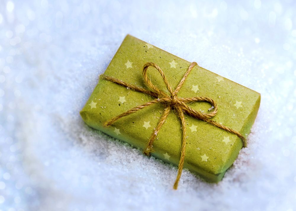gift in snow