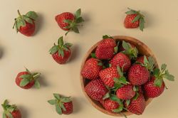 A fresh, ripe strawberry captured in detail