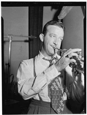New York City, New York, USA - Aug 1946: Portrait of Harry James, Coca Cola radio show rehearsal