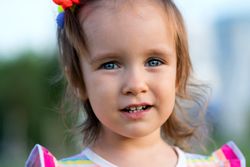 Toddler in outdoor light