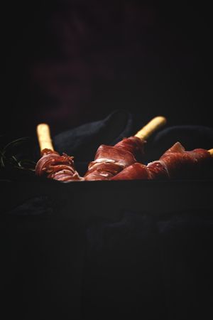 Gressinis with spanish serrano ham