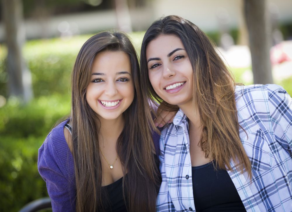 Two Female Friends Outdoor Portrait