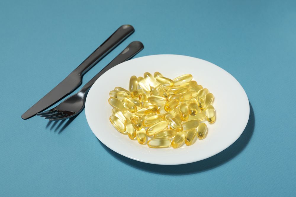 Immunity support capsules - Omega, health care concept