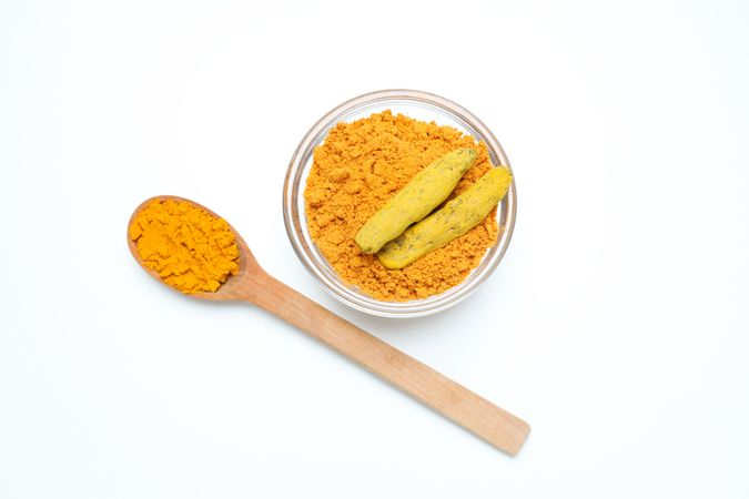 Fragrant seasoning - turmeric, one of the main ingredients in Indian curry