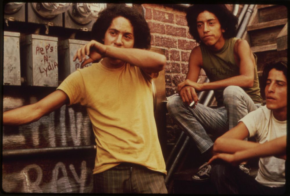 Men in the chicano area, Second Ward of El Paso