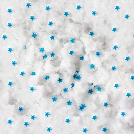 Stars on a frozen snowy background