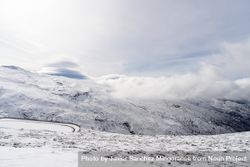 Ski resort of Sierra Nevada in winter, full of snow 0WoNP0
