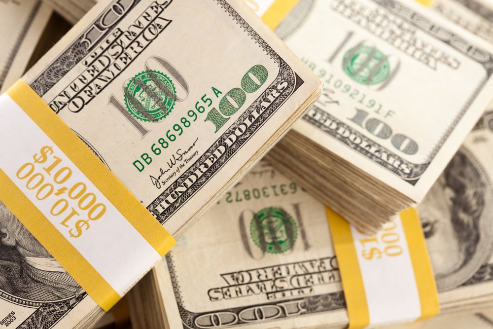 Stacks of One Hundred Dollar Bills