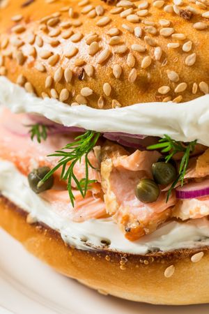 Healthy Homemade Lox Bagel Sandwich