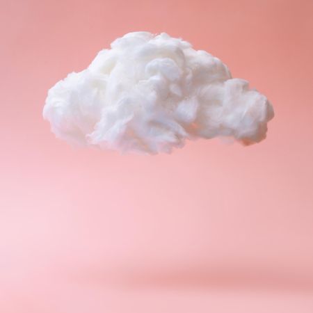 Cloud on pink background