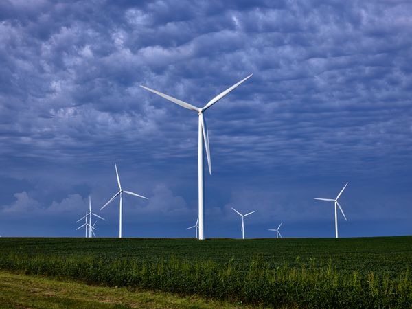 Wind turbines in Franklin County, Iowa