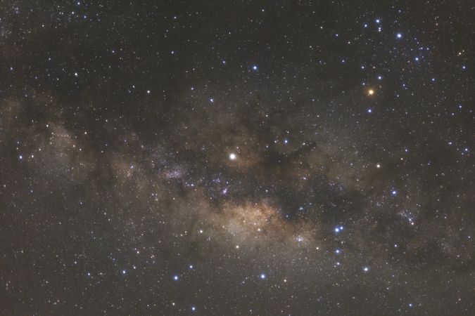 Milky way galaxy with stars and space dust in the universe