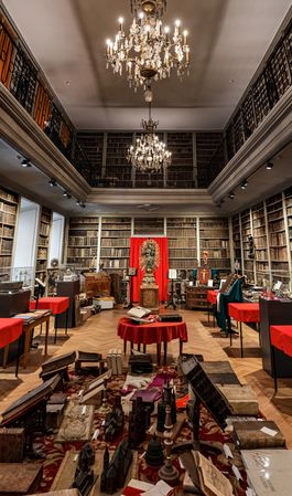 The ancient library of the seminary in Strasbourg.
