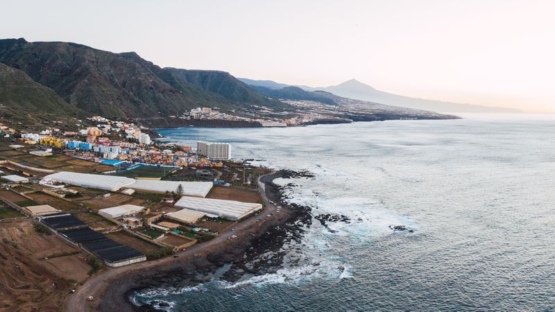 Mountains on seashore of Spain