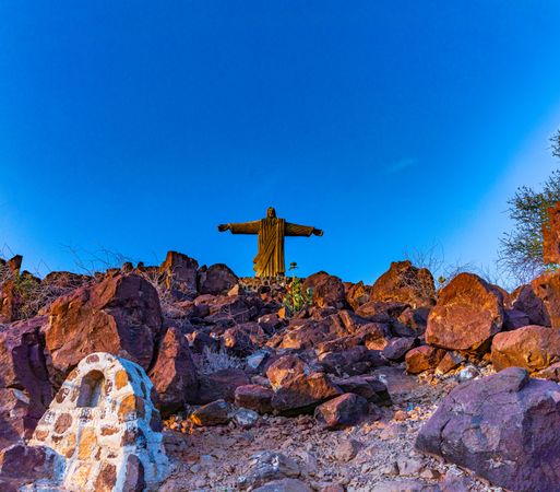 Christ Redeemer Jesus Hill Lodwar Town Turkana Kenya East Africa Landscape Hills Tower Statue