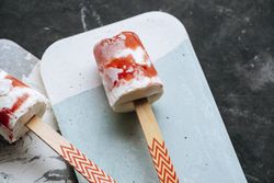 Watermelon and cream popsicles