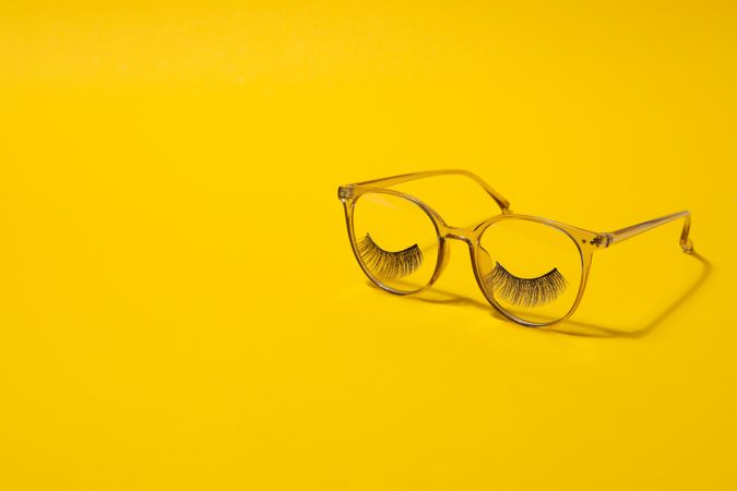 concept of cosmetology tools and beauty treatment, false eyelashes