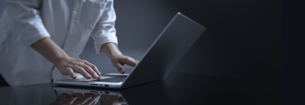 Businessman with Computer and Vision