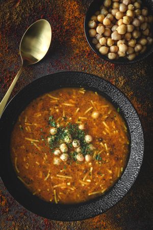 Traditional Harira soup for Ramadan