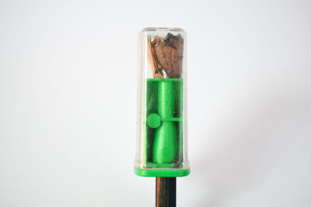Pencil sharpenings from sharpened pencil