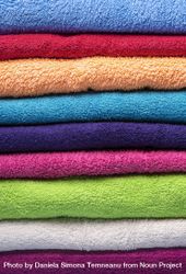 Stack of colorful clean towels 0y2AR5
