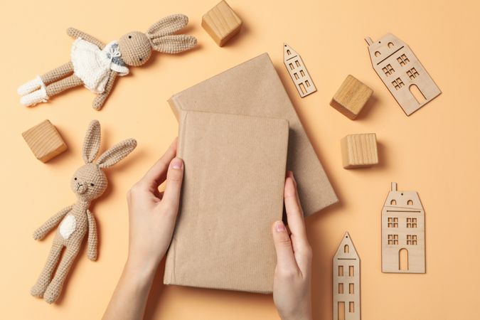 Book for baby, concept of literature for children and baby