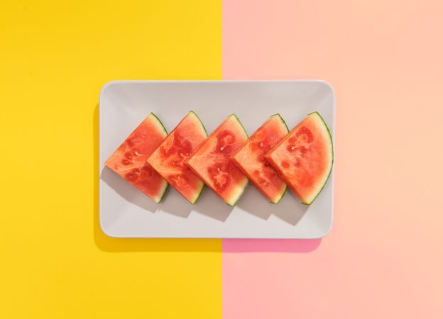 Watermelon on colorful background
