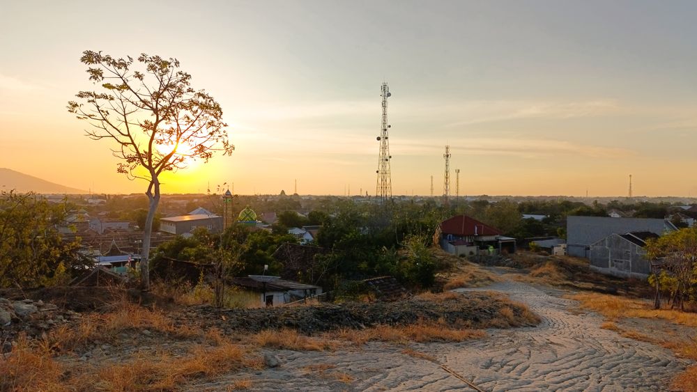 sunset view in the city