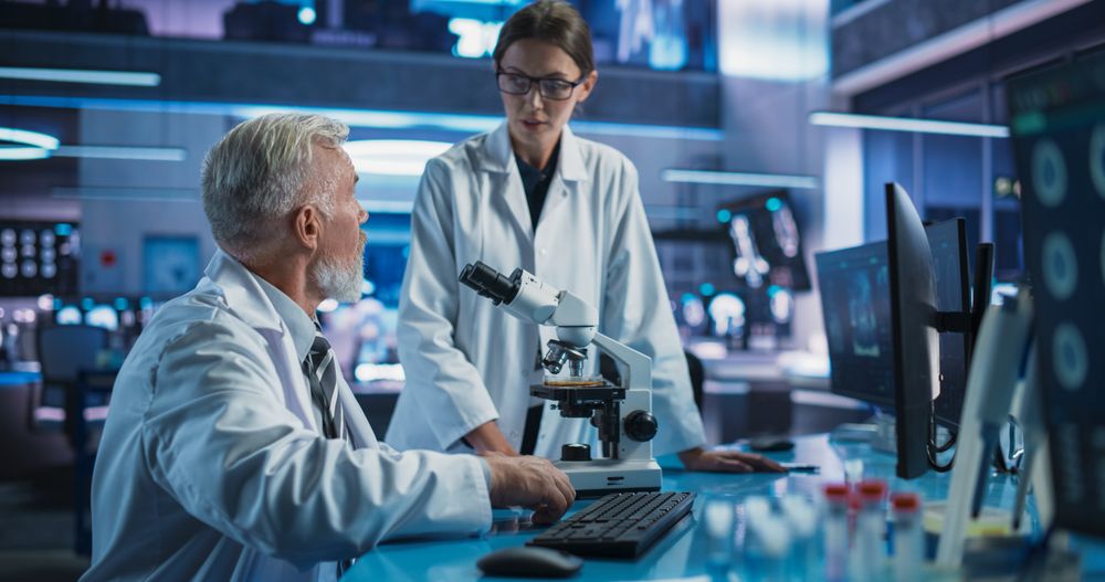 Colleagues Discussing Development Of Innovative Mental Disorder Drug