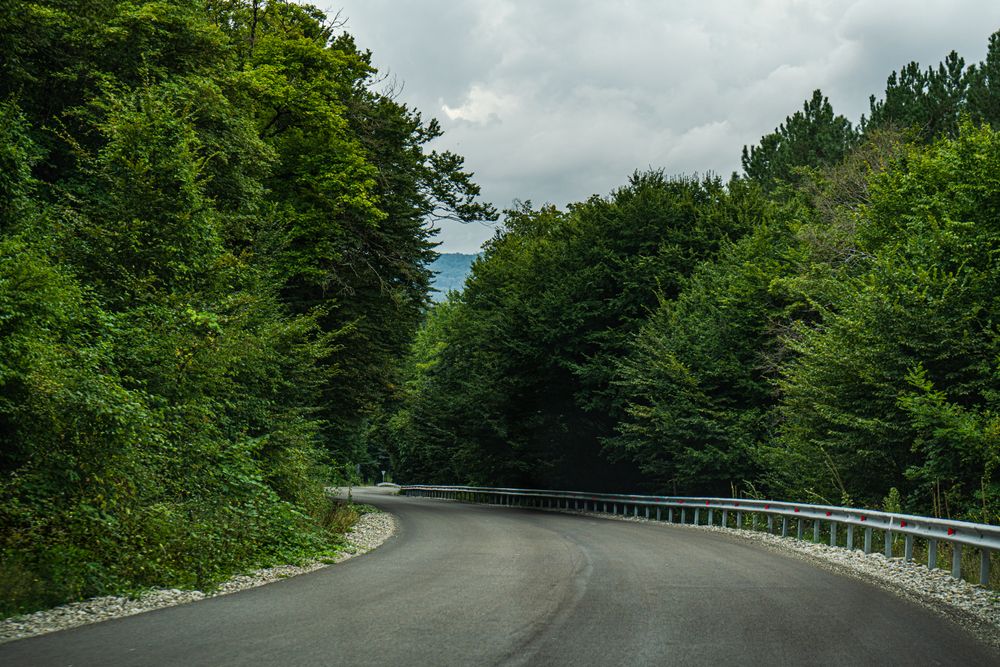 Road in the Caucasus mountains of Georgia