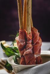 Gressinis with spanish serrano ham