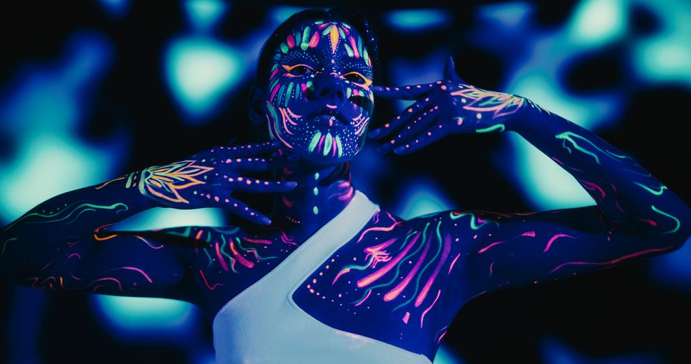 Portrait of a Talented Female Artist Showcasing Graceful Movements and Expressive Emotions