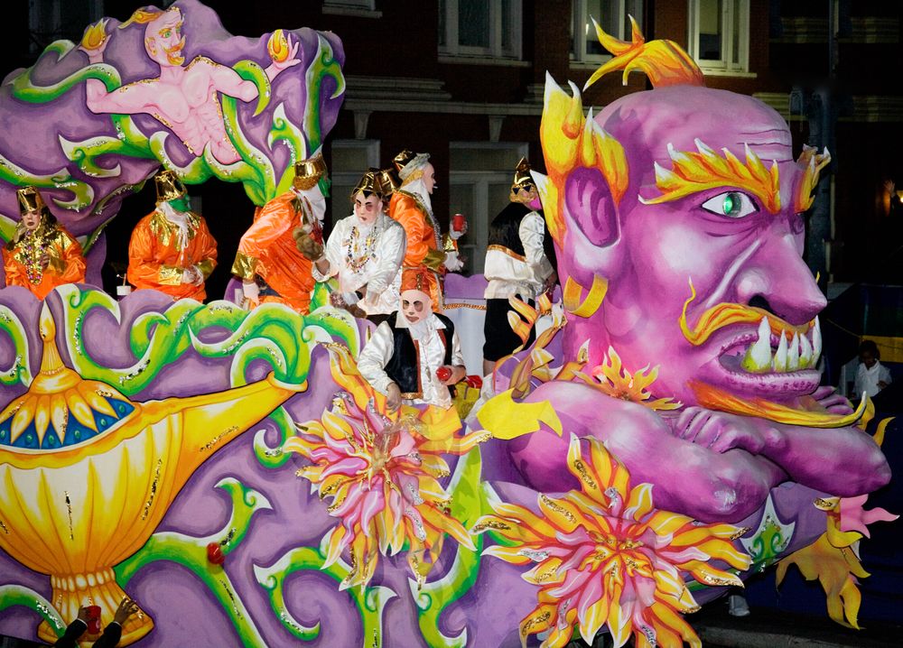 Genie float at the 2006 Mardi Gras Parade in New Orleans, Louisiana