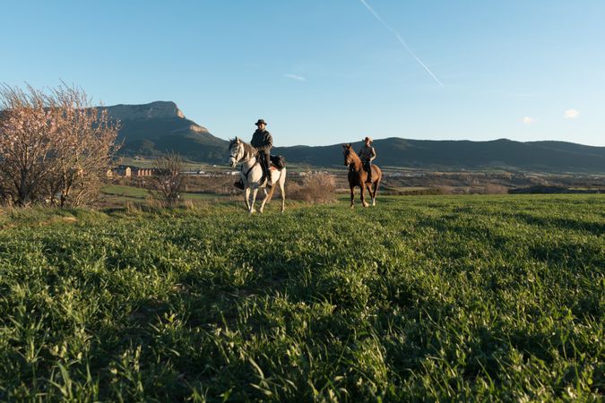 People on horses