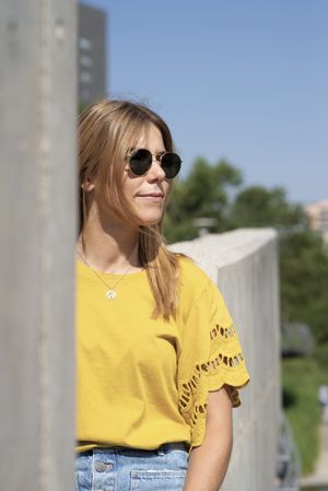 Young woman looking away