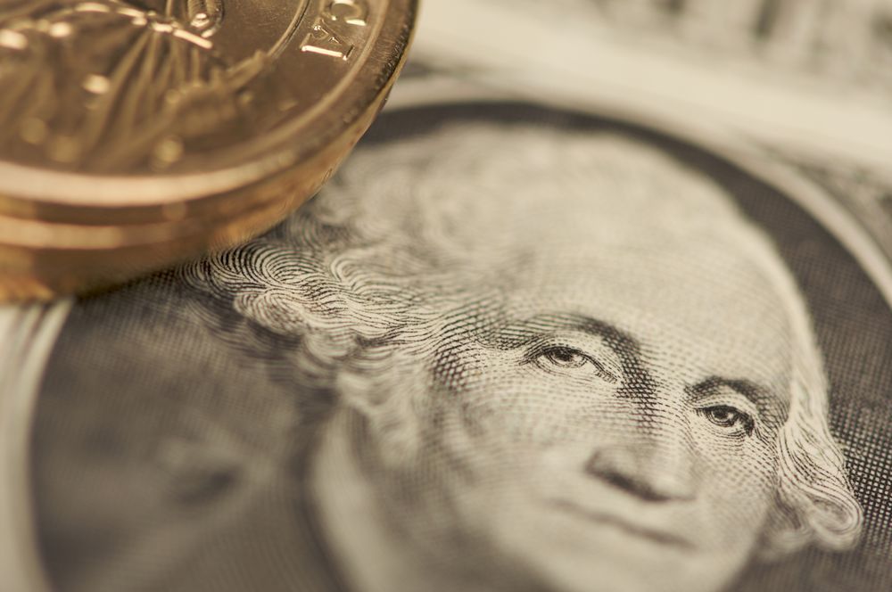 Abstract U.S. Dollar Coins & Bills