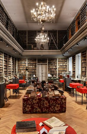 The ancient library of the seminary in Strasbourg.