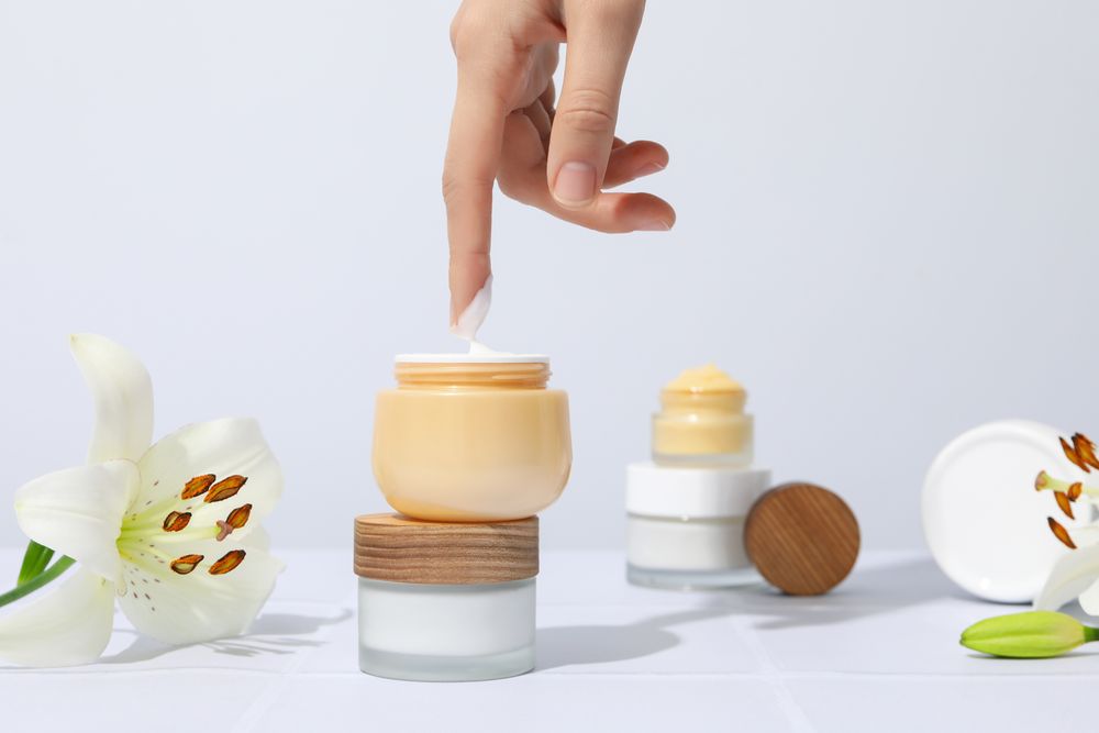 Concept of skin and body care, cream cosmetic