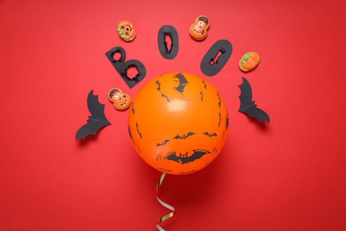 Concept of Halloween mood, Halloween vibes balloons