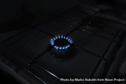 Blue flame on a gas range 4Aqyz4