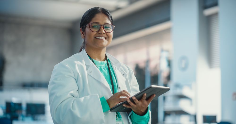 Professional and Successful Woman Working as an Engineer, Thinking and Developing High Tech Projects
