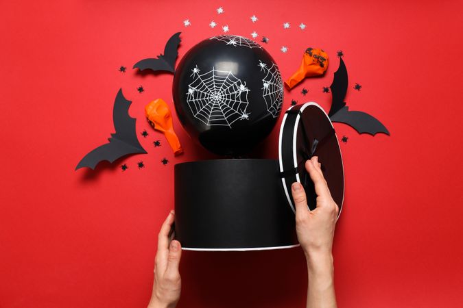 Concept of Halloween mood, Halloween vibes balloons