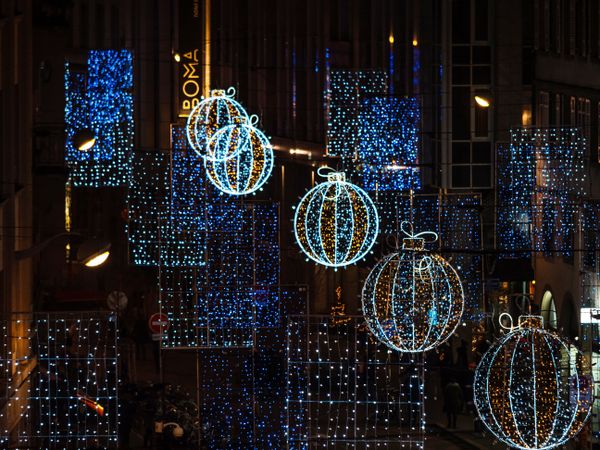 Christmas decorations in the streets of Strasbourg