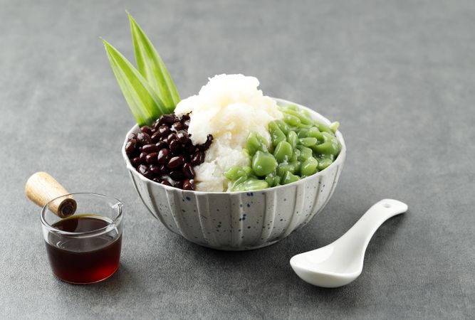 Malaysian and Indonesian Dessert Made From Rice Flour with Tear Drope Shape